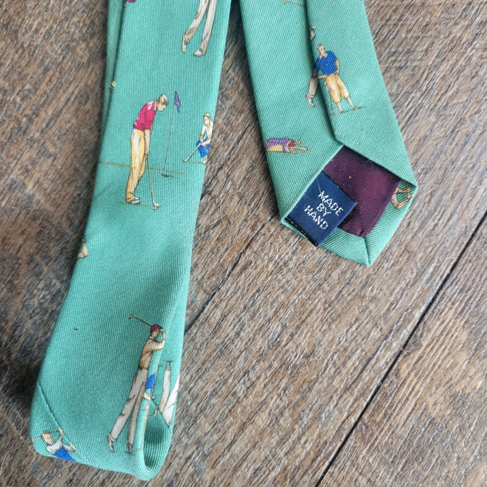 Polo Ralph Lauren Neck Tie Golf Themed - Picture 3 of 6